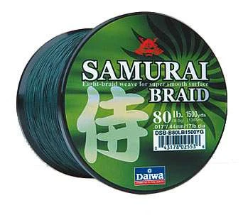 Daiwa Samurai Braided Line 1500yds Green 3 Daiwa Samurai Braided Line 1500yds Green