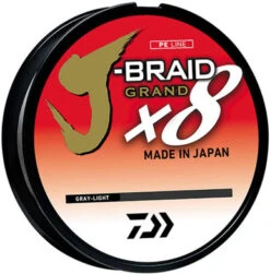 Daiwa J-Braid X8 Grand - Gray Light - 40lb - 300yd W/ Line Cutter